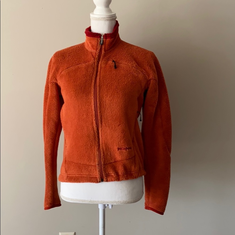 Patagonia vintage R zip up women’s jacket orange